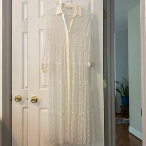 Zara white see through dress.